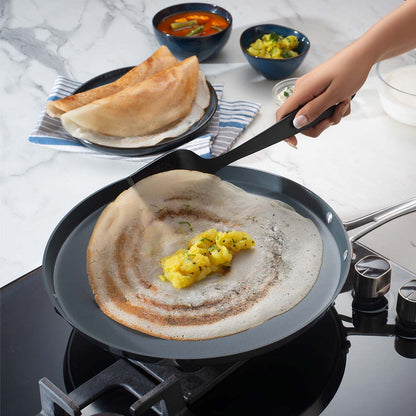 Fusao EX+ 30cm Ceramic Stainless Steel Tri-Ply Dosa Tawa - 4mm Thick