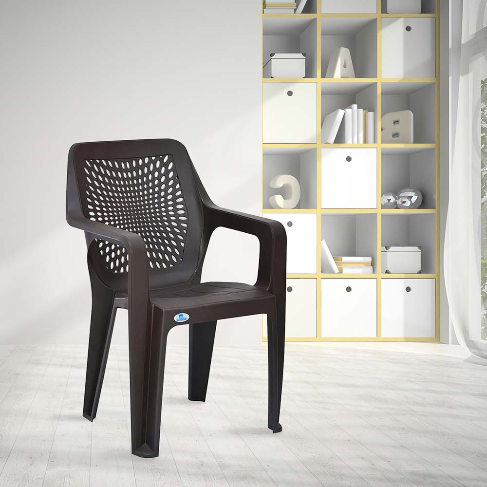 Nilkamal Trendy Plastic Chair with Arm Rest