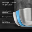 Prestige Tri-Ply Cute with Even Heat Distribution Fry Pan 12 cm diameter 0.4 L capacity