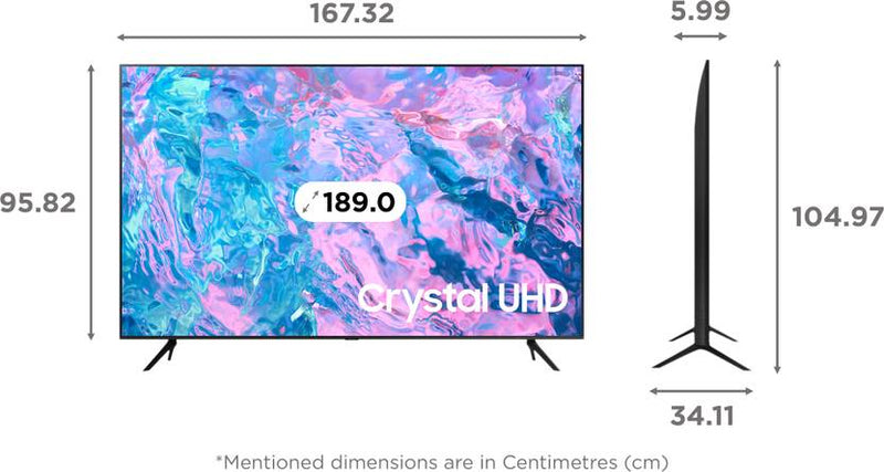 Samsung 163 cm (65 inch) Ultra HD (4K) LED Smart Tizen TV with Crystal 4K UHD Smart TV (UA65CU7650KLXL)-2