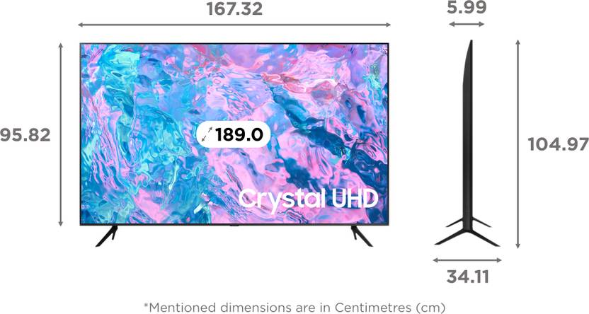 Samsung 163 cm (65 inch) Ultra HD (4K) LED Smart Tizen TV with Crystal 4K UHD Smart TV (UA65CU7650KLXL)-2