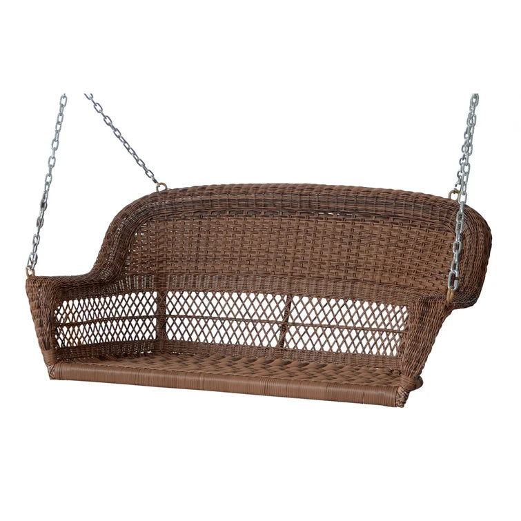 Siân Double Seater Hanging Swing Without Stand For Balcony, Garden Swing, (Honey)