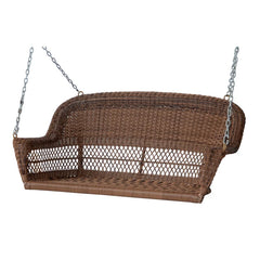Siân Double Seater Hanging Swing Without Stand For Balcony, Garden Swing, (Honey)