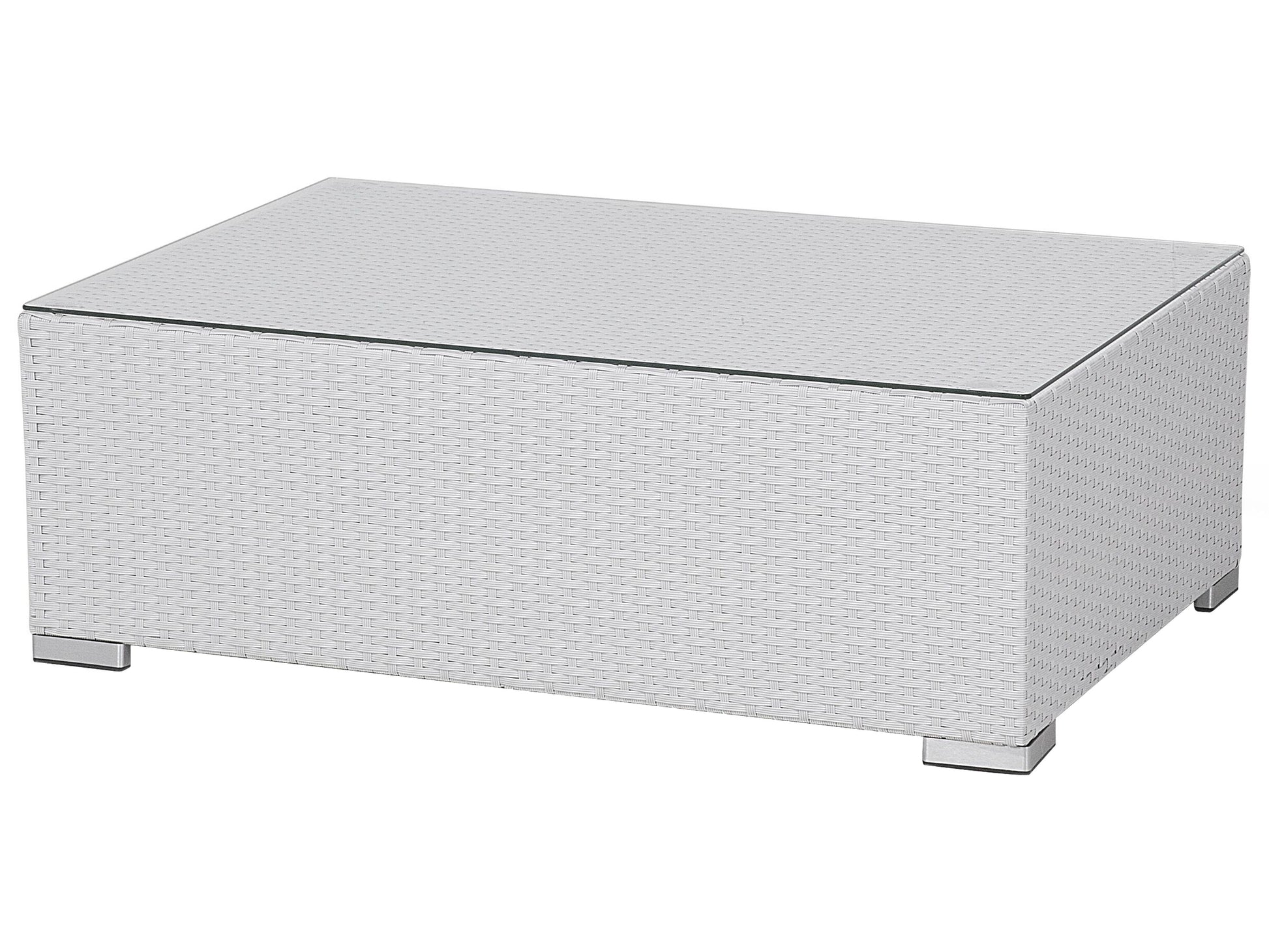 Ulva Outdoor Sofa Set 8 Seater , Single Seater and 2 Center Table Set (White + Grey)