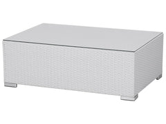 Ulva Outdoor Sofa Set 8 Seater , Single Seater and 2 Center Table Set (White + Grey)