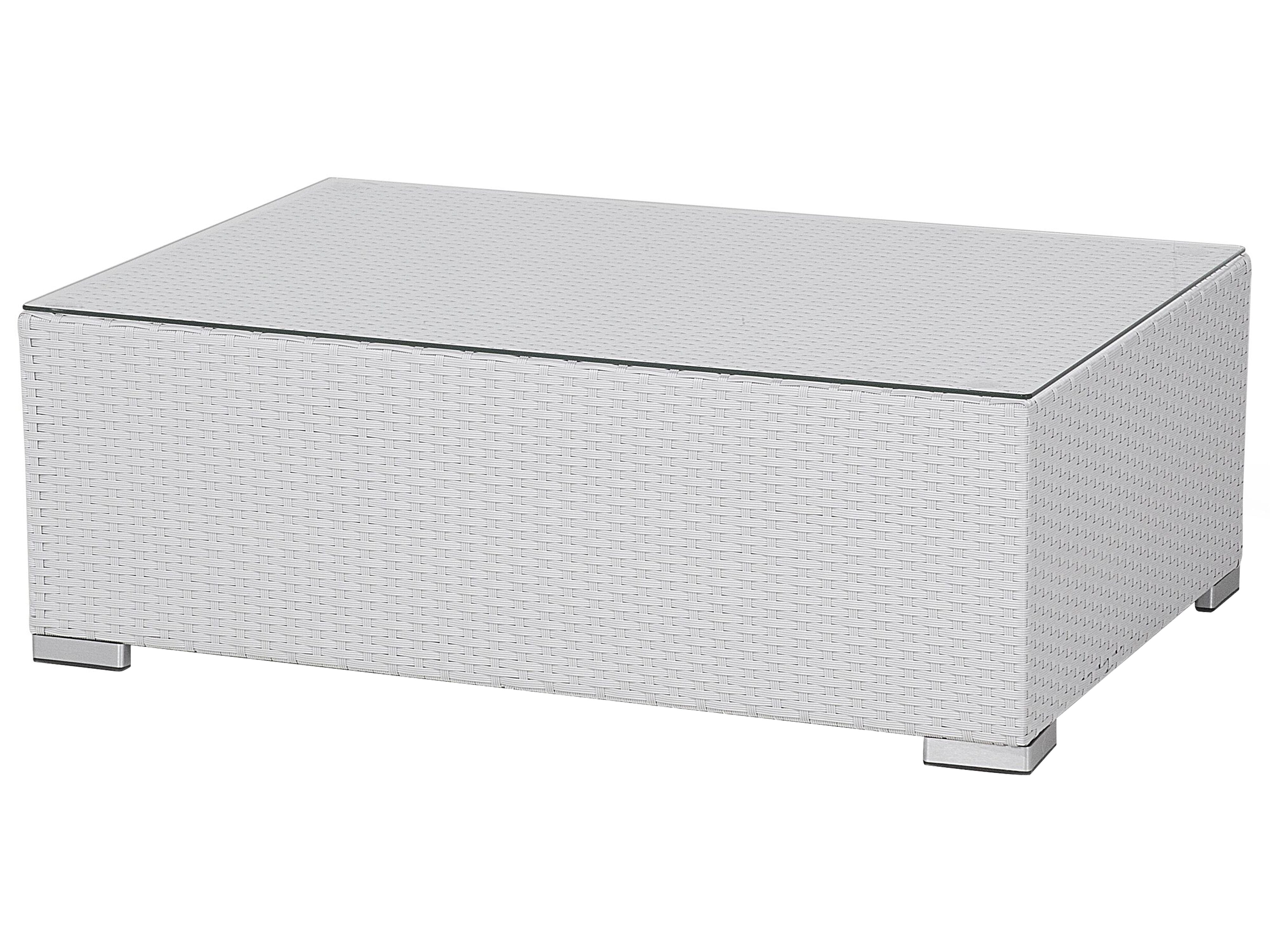 Ulva Outdoor Sofa Set 8 Seater , Single Seater and 2 Center Table Set (White + Grey)
