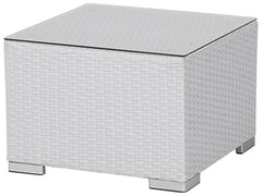 Ulva Outdoor Sofa Set 8 Seater , Single Seater and 2 Center Table Set (White + Grey)