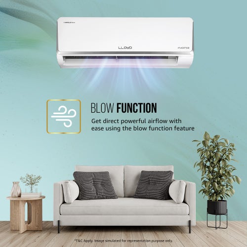 Lloyd 1.5 Ton 3 Star Inverter Split AC | 6 in 1 Convertible | Clean Air Filter | Turbo Cool | Strong Dehumidifier (GLS18I3FOJSW, White) 2025 Model