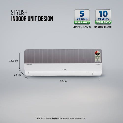 Lloyd 1.5 Ton 3 Star Inverter Split AC | 6 in 1 Convertible | Smart 4-Way Swing | Wi-Fi Ready | Clean Air Filter | Turbo Cool | Strong Dehumidifier (GLS18I3FOHSW, White) 2025 Model