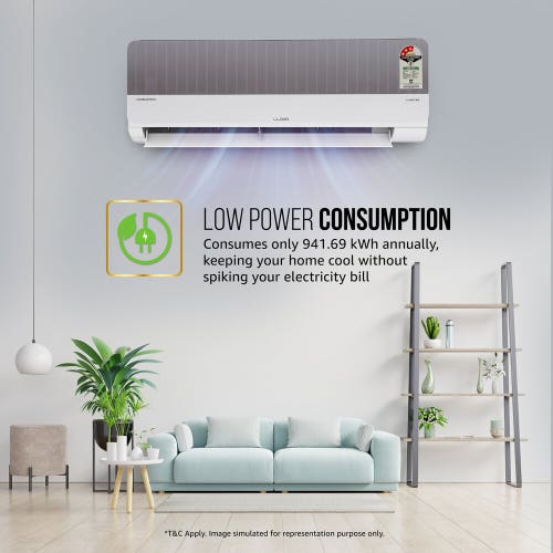 Lloyd 1.5 Ton 3 Star Inverter Split AC | 6 in 1 Convertible | Smart 4-Way Swing | Wi-Fi Ready | Clean Air Filter | Turbo Cool | Strong Dehumidifier (GLS18I3FOHSW, White) 2025 Model