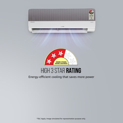Lloyd 1.5 Ton 3 Star Inverter Split AC | 6 in 1 Convertible | Smart 4-Way Swing | Wi-Fi Ready | Clean Air Filter | Turbo Cool | Strong Dehumidifier (GLS18I3FOHSW, White) 2025 Model