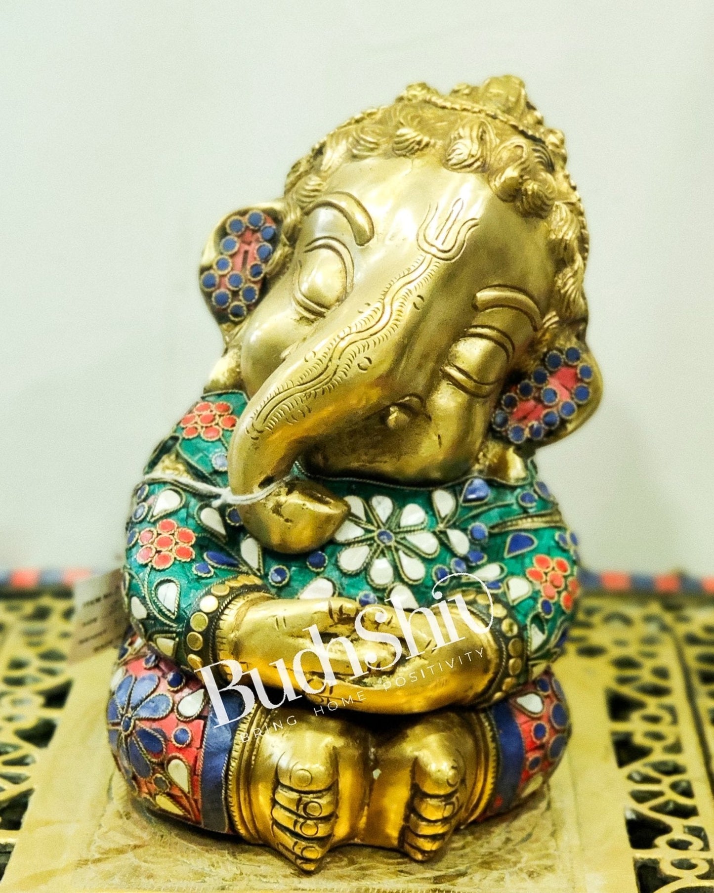 Unique Baby Ganesha Brass idol 8 inches