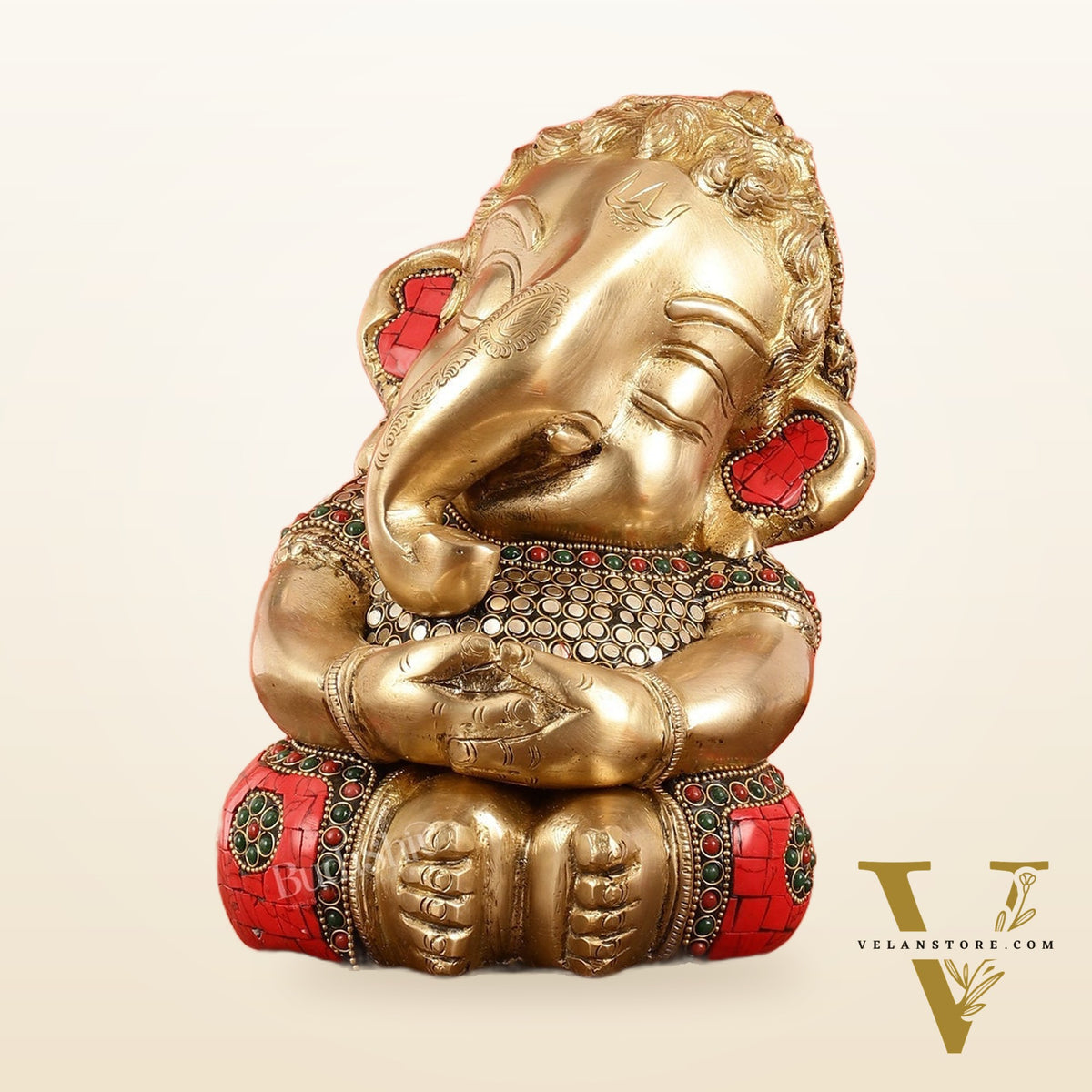 Unique Baby Ganesha Brass idol 9 inches