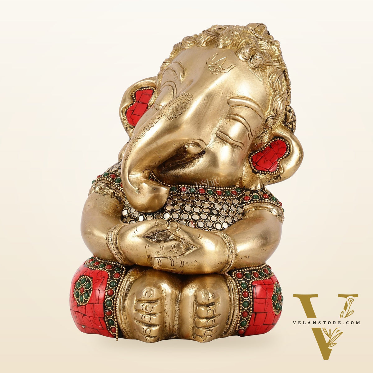 Unique Baby Ganesha Brass idol 9 inches