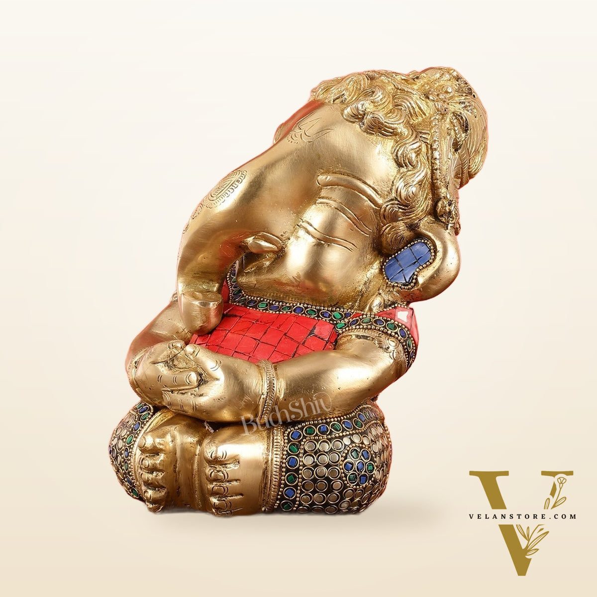 Unique Baby Ganesha Brass idol 9 inches