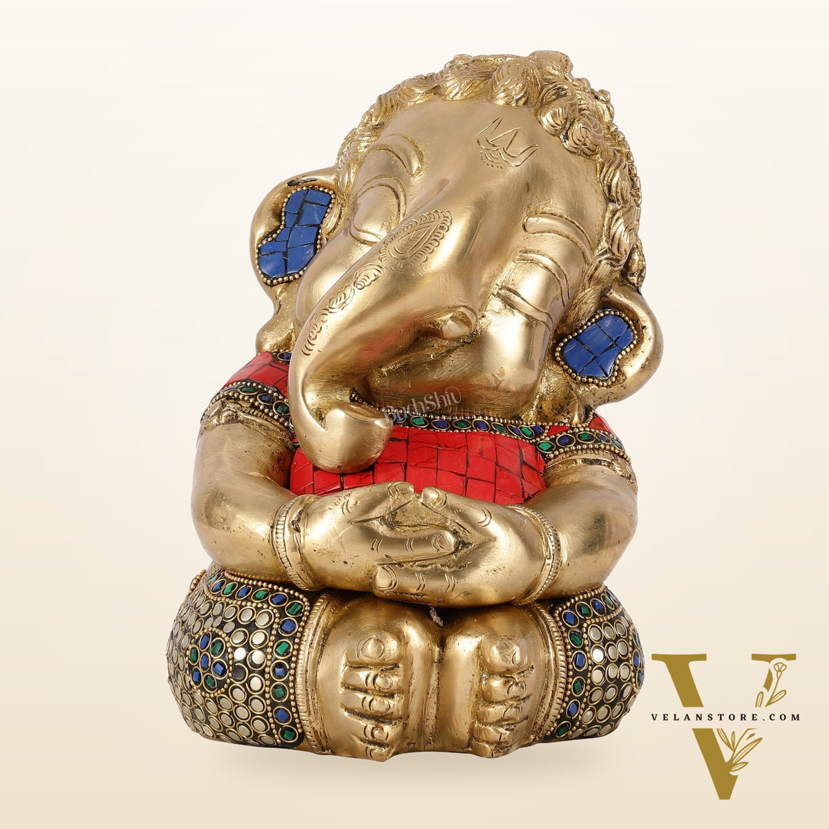 Unique Baby Ganesha Brass idol 9 inches