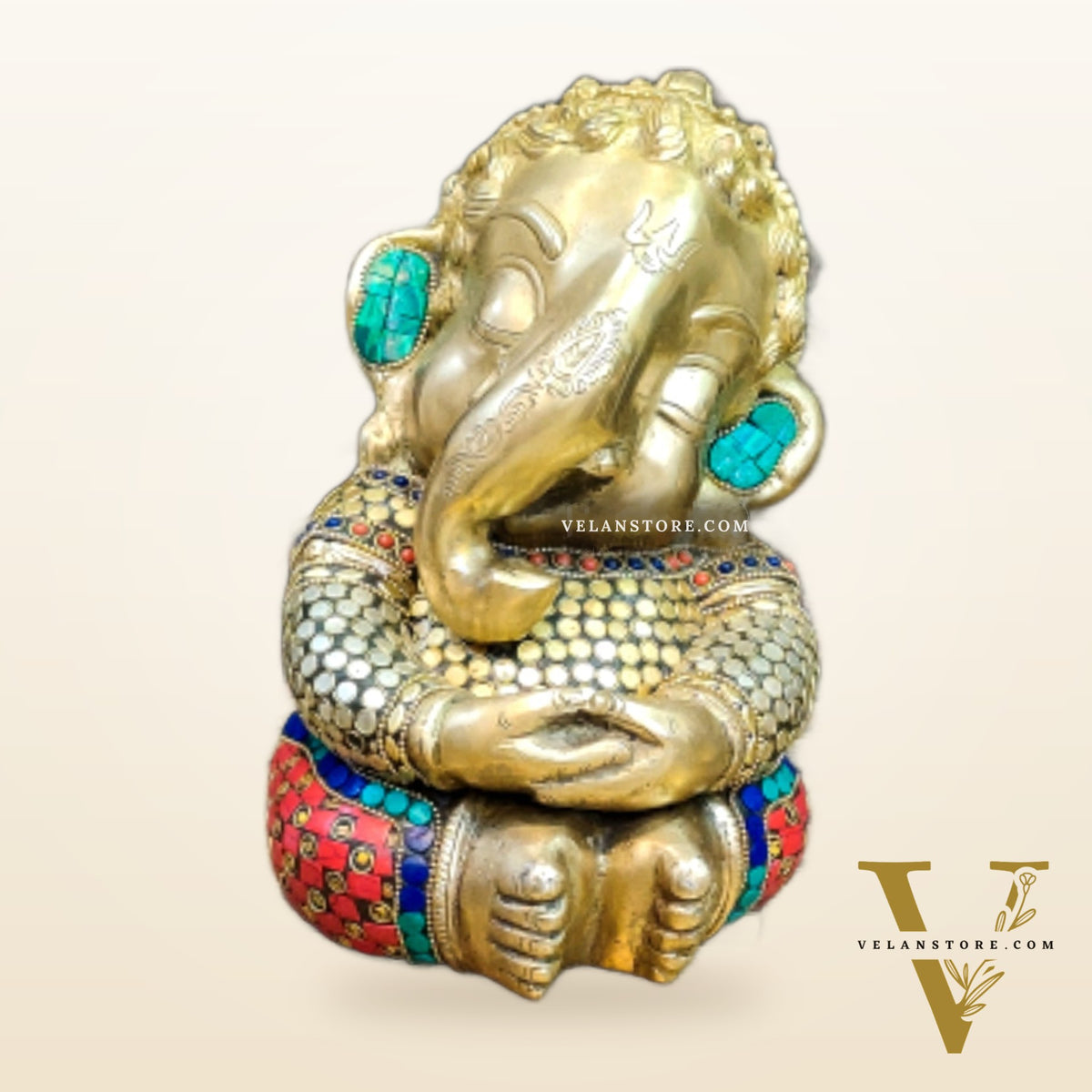 Unique Baby Ganesha Brass idol 9 inches