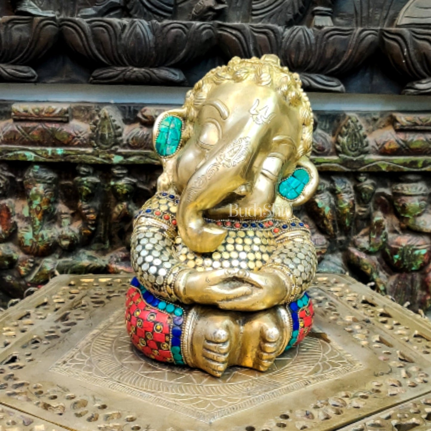 Unique Baby Ganesha Brass idol 9 inches