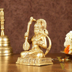 Unique Brass Bhajan Hanuman Idol | Height: 5.5 inch