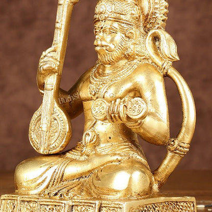 Unique Brass Bhajan Hanuman Idol | Height: 5.5 inch