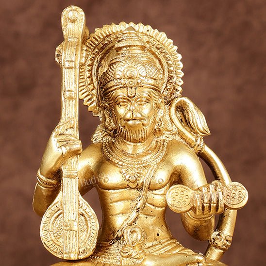 Unique Brass Bhajan Hanuman Idol | Height: 5.5 inch