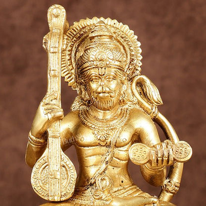 Unique Brass Bhajan Hanuman Idol | Height: 5.5 inch