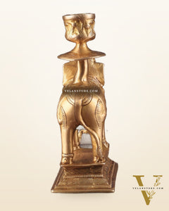 Unique Brass Elephant Candle Holder 6.5"