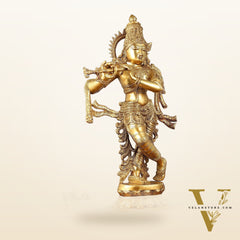 Unique Brass Krishna Statue - 26"
