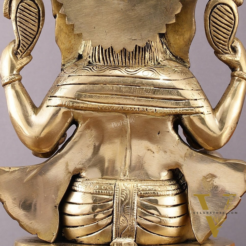 Unique Brass Lord Ganesha Statue - 11.5 Inch