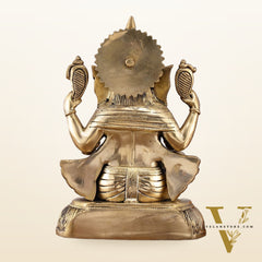 Unique Brass Lord Ganesha Statue - 11.5 Inch