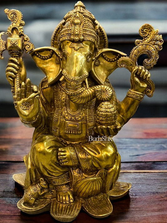 Unique Brass Lord Ganesha Statue - 22"