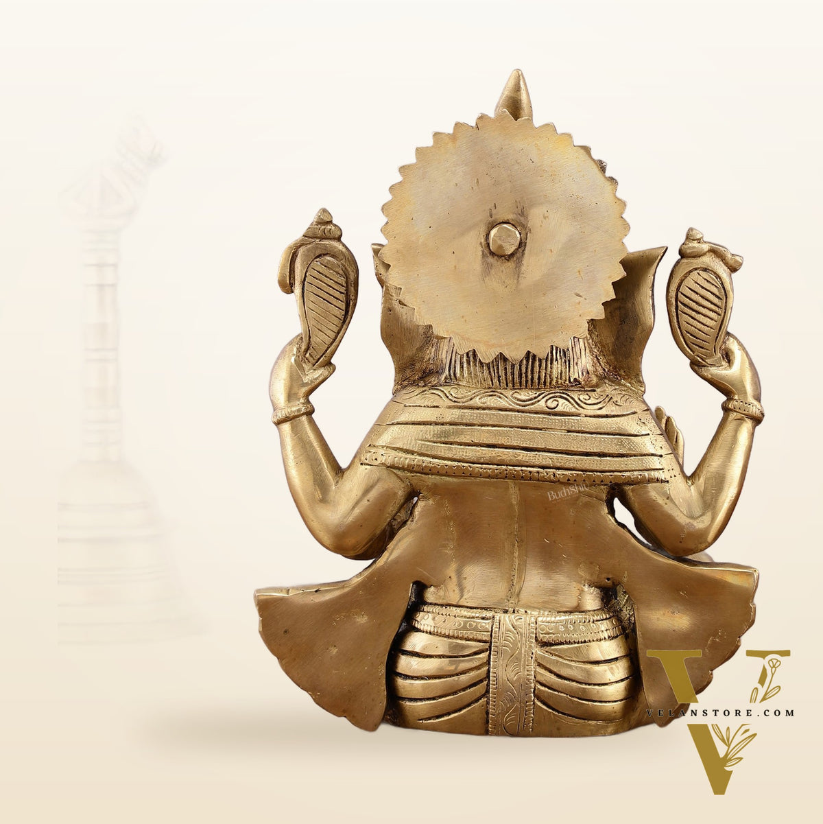 Unique Brass Lord Ganesha Statue - 9.5 Inch