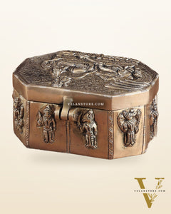 Unique Brass Lord Vishnu Multipurpose Storage Box with Dashavatar Carvings