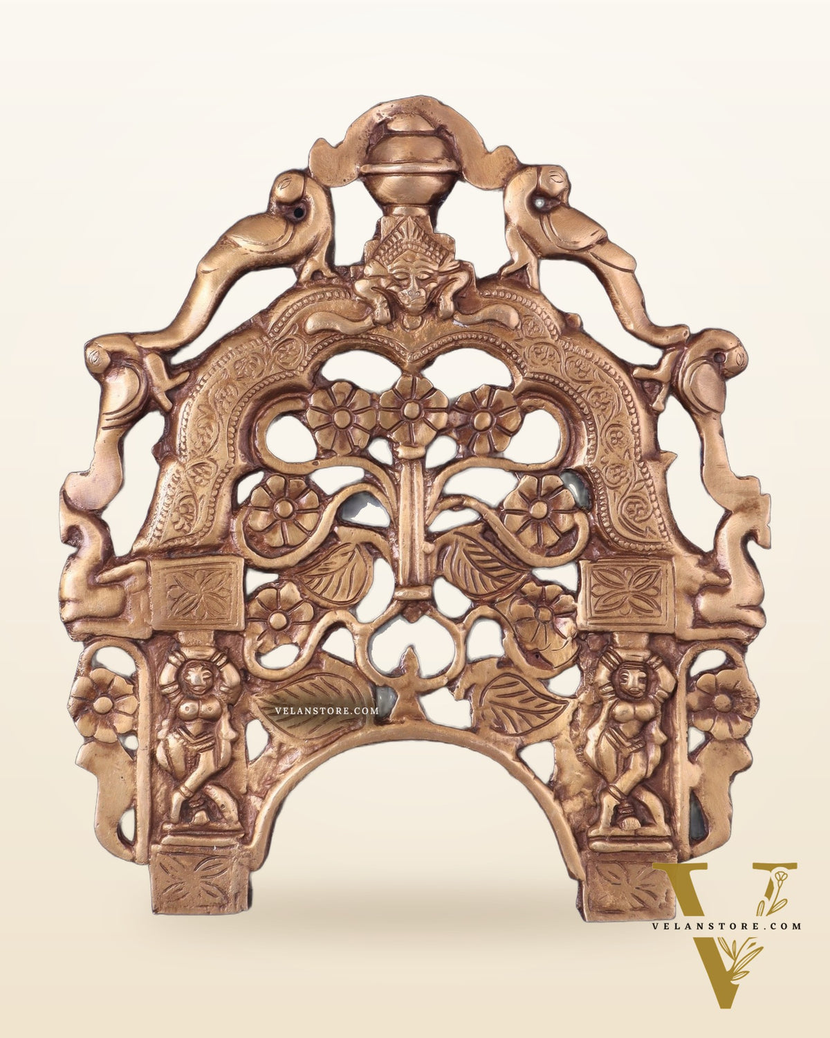 Unique Brass Prabhavali Wall Hanging – Intricate Design for Elegant Décor 12"