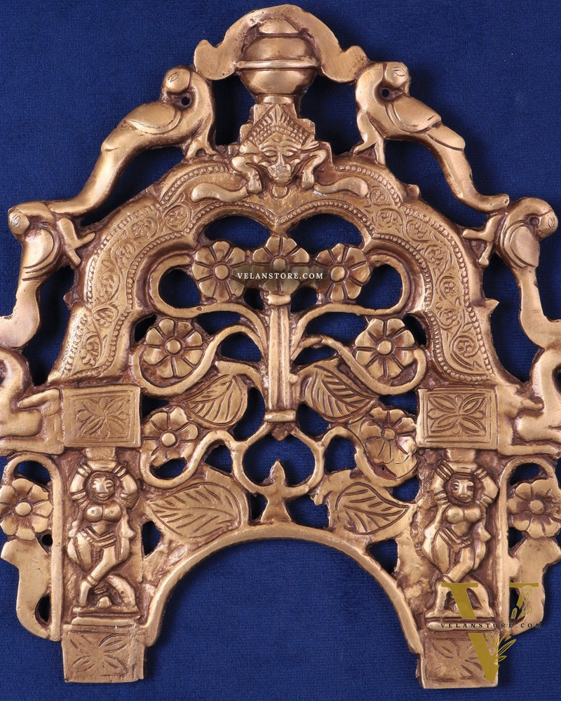 Unique Brass Prabhavali Wall Hanging – Intricate Design for Elegant Décor 12"