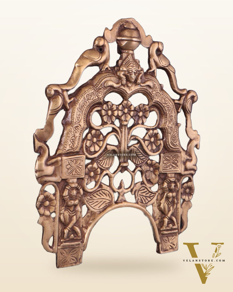 Unique Brass Prabhavali Wall Hanging – Intricate Design for Elegant Décor 12"