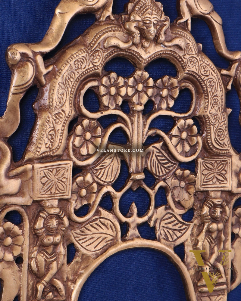 Unique Brass Prabhavali Wall Hanging – Intricate Design for Elegant Décor 12"