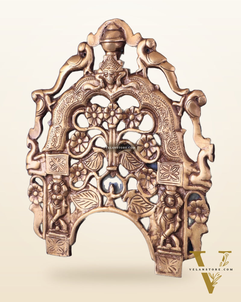 Unique Brass Prabhavali Wall Hanging – Intricate Design for Elegant Décor 12"