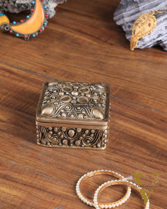 Unique Brass Square Multipurpose Storage Box