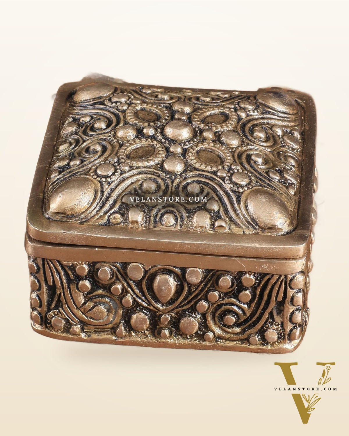 Unique Brass Square Multipurpose Storage Box