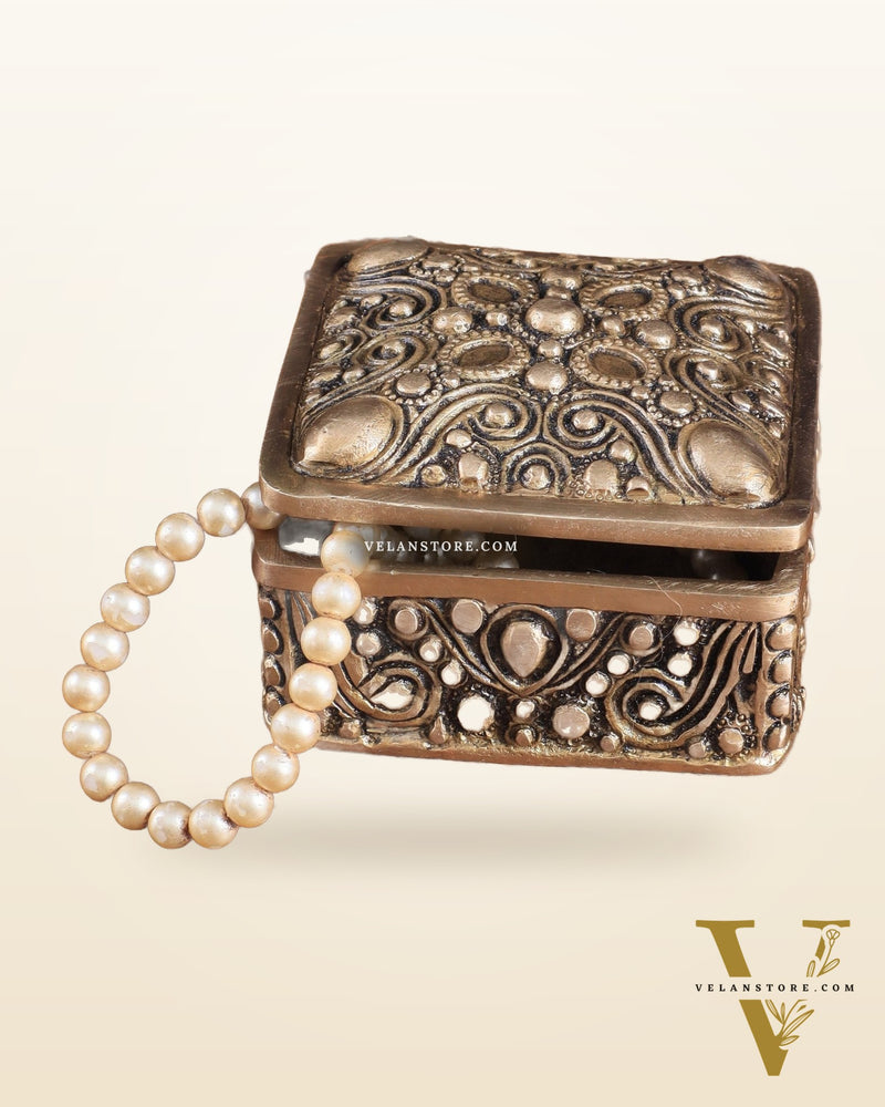 Unique Brass Square Multipurpose Storage Box
