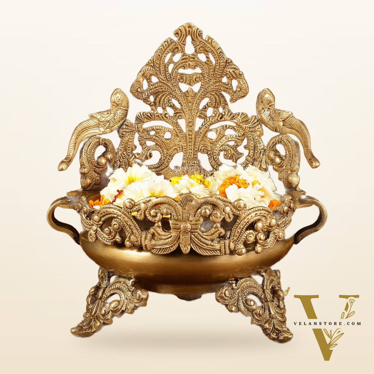 Unique Brass Urli Bowl | Height: 10 inch