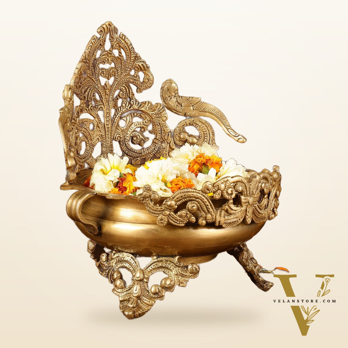 Unique Brass Urli Bowl | Height: 10 inch