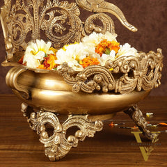 Unique Brass Urli Bowl | Height: 10 inch