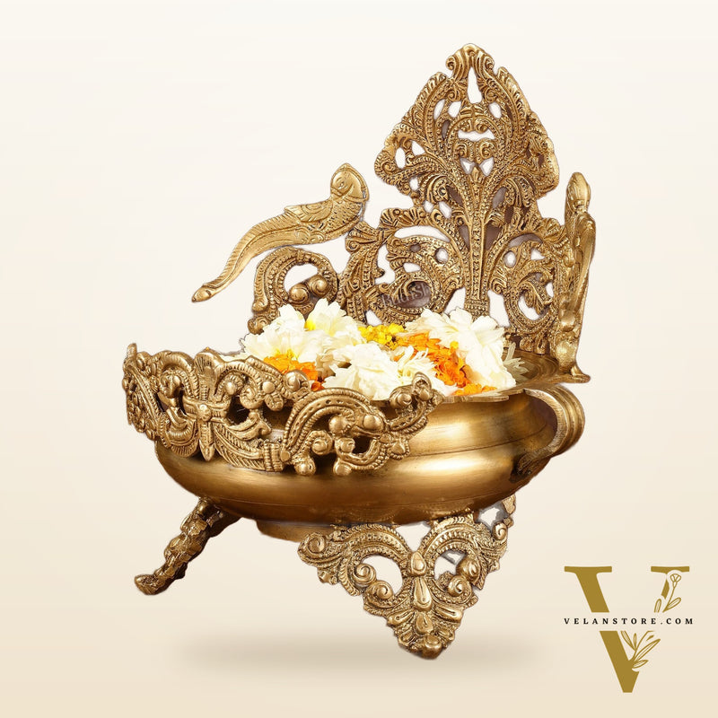 Unique Brass Urli Bowl | Height: 10 inch