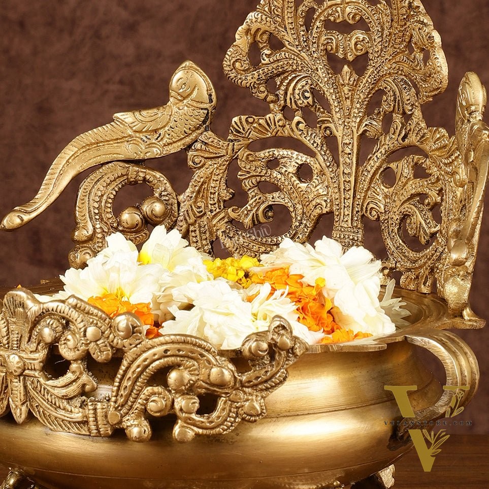 Unique Brass Urli Bowl | Height: 10 inch