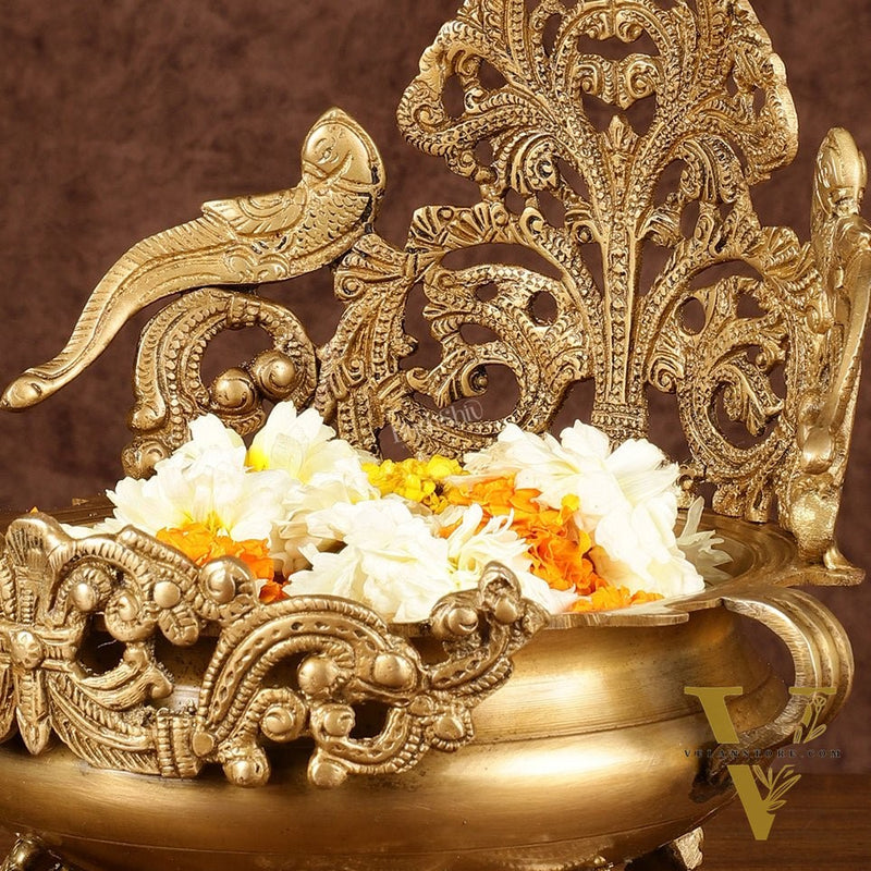 Unique Brass Urli Bowl | Height: 10 inch