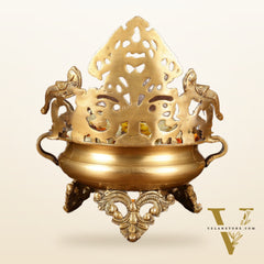 Unique Brass Urli Bowl | Height: 10 inch