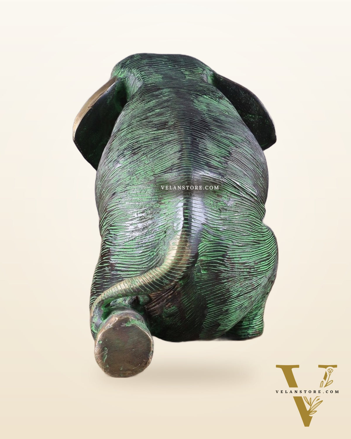 Unique Brass Vintage Baby Elephant Showpiece – 6 Inches Tall