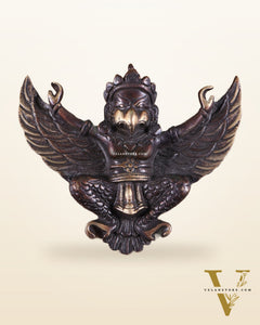 Unique Brass Wall Hanging Flying Garuda Idol 5" Chola brown tone